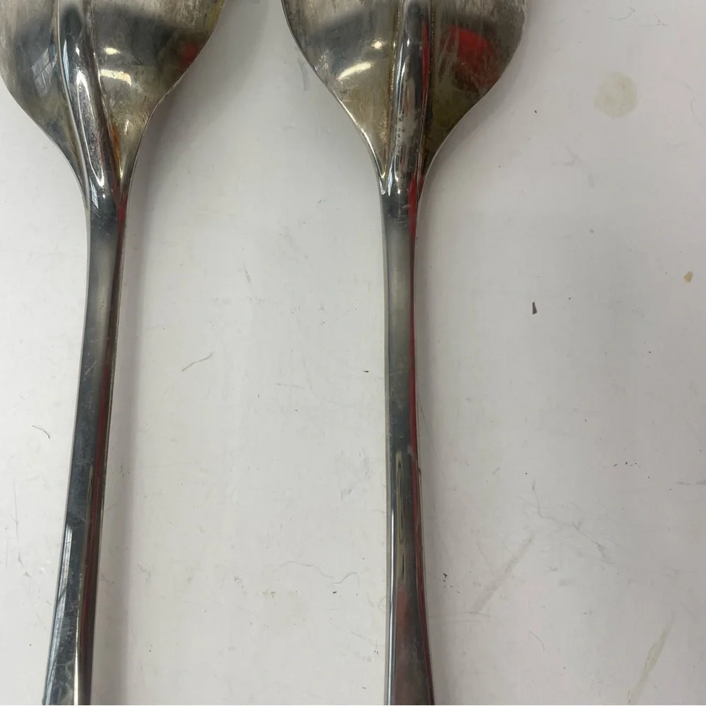1991 International Silver Company Spoon Fork Serving Set Silver Plate 12.75”